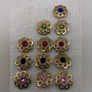 💗GOLD - Snap Button Charms - Ginger Snaps & Co. Set of 12